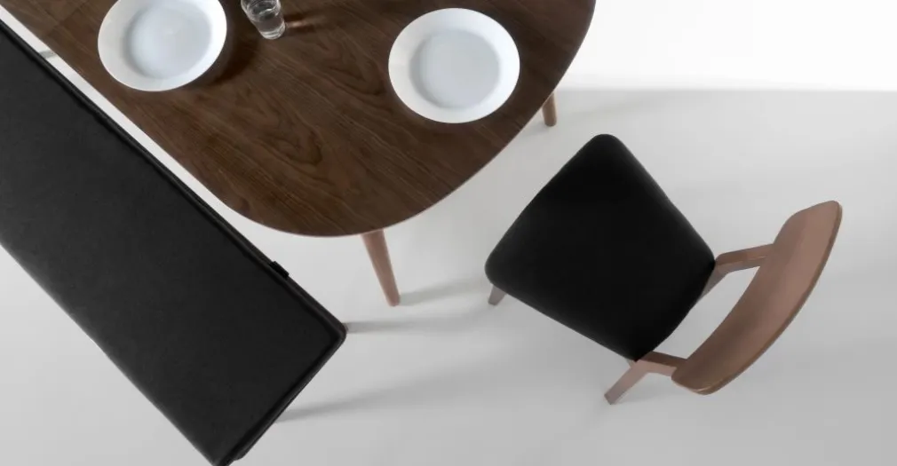 Juego de 2 sillas de comedor Jenson – Roble Oscuro y gris oscuro