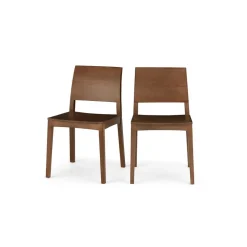 Juego de 2 sillas de comedor Keaton – Nogal