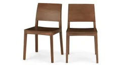 Juego de 2 sillas de comedor Keaton – Nogal
