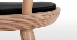Juego de 2 sillas de comedor Kitson – Fresno natural y negro