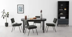 Juego de 2 sillas de comedor Knox – Gris