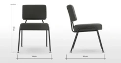 Juego de 2 sillas de comedor Knox – Gris