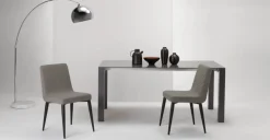 Juego de 2 sillas de comedor Lex – Gris grafito