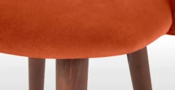 Juego de 2 sillas de comedor Lule – Terciopelo naranja llama