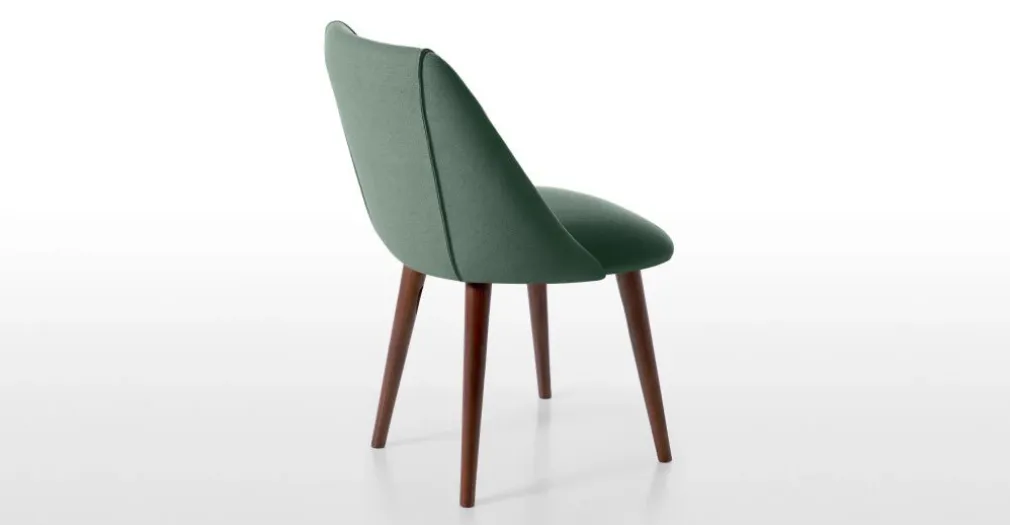 Juego de 2 sillas de comedor Lule – Verde bahía y nogal ⚡