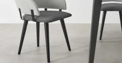 Juego de 2 sillas de comedor Nielson – Gris marga y granizo