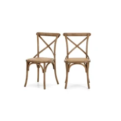 Juego de 2 sillas de comedor Rochelle – Roble