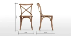 Juego de 2 sillas de comedor Rochelle – Roble