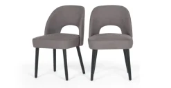 Juego de 2 sillas de comedor Rory – Gris grafito