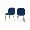 Juego de 2 sillas de comedor Safia – Azul Eléctrico