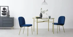 Juego de 2 sillas de comedor Safia – Azul Eléctrico