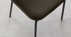 Juego de 2 sillas de comedor Safia – Terciopelo gris nutria
