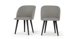 Juego de 2 sillas de comedor Stig – Gris manhattan y negro