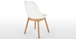 Juego de 2 sillas de comedor Thelma – Roble y blanco