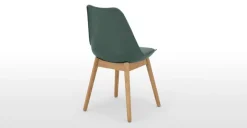 Juego de 2 sillas de comedor Thelma – Roble y verde