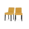Juego de 2 sillas de comedor Wilton – Amarillo yema y abedul negro