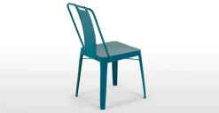 Juego de 2 sillas de metal Edny – Azul cerceta