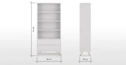 Librería Elona – Gris Claro y Cobre