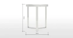 Mesa auxiliar Aula – Cromo y cristal