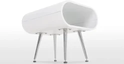 Mesa auxiliar con almacenaje Hooper – Blanco