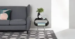 Mesa auxiliar con almacenaje Hooper – Negro