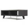 Mesa de Centro con Almacenaje Boone – Gris hormigón