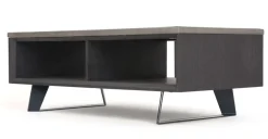 Mesa de Centro con Almacenaje Boone – Gris hormigón