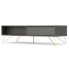Mesa de Centro Elona – Gris Carbón y Metal