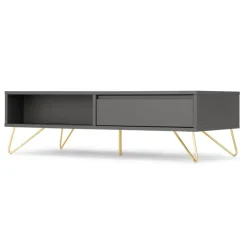 Mesa de Centro Elona – Gris Carbón y Metal