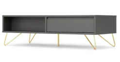 Mesa de Centro Elona – Gris Carbón y Metal
