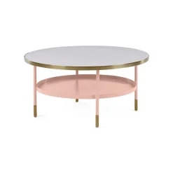 Mesa de Centro Fox – Rosa y Metal