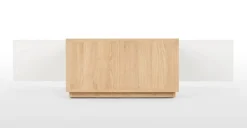 Mesa de Centro Hopkins – Roble y blanco