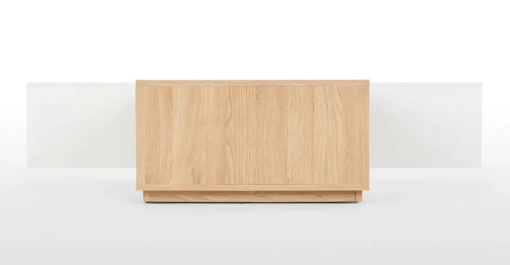 Mesa de Centro Hopkins – Roble y blanco