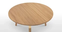 Mesa de Centro Redonda Range – Roble macizo y Metal