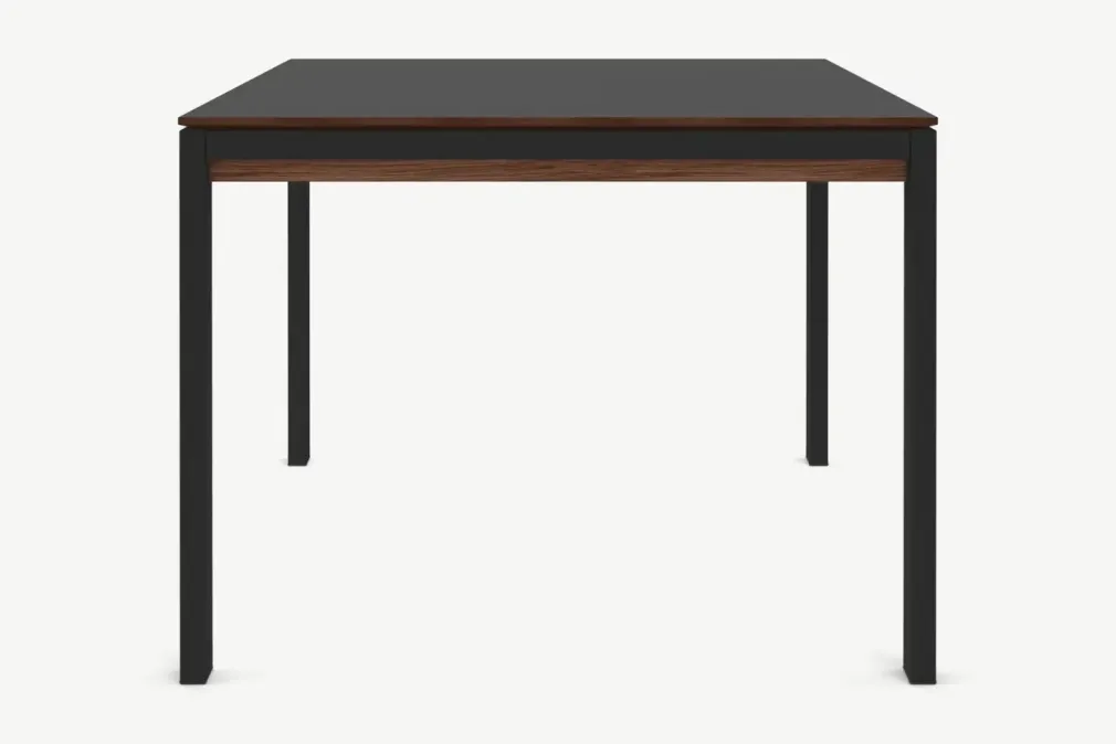 Mesa de Comedor 6 Asientos Corinna – Negro y Nogal