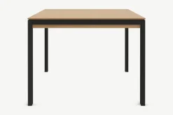 Mesa de Comedor 6 Asientos Corinna – Roble y Negro