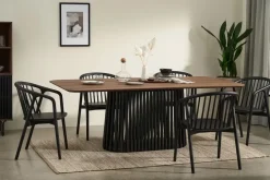Mesa de Comedor 8 Asientos Zaragoza – Nogal y Negro