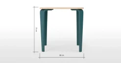 Mesa de Comedor Compacta Alma – Azul Cerceta y Fresno