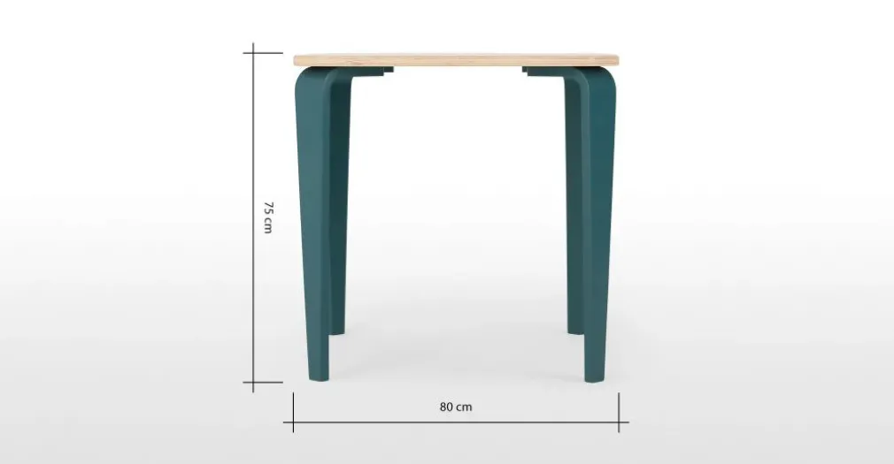Mesa de Comedor Compacta Alma – Azul Cerceta y Fresno