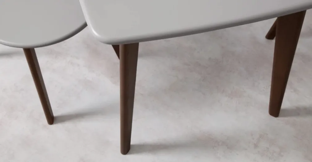 Mesa de Comedor Cuadrada Fjord – Roble Oscuro y Gris
