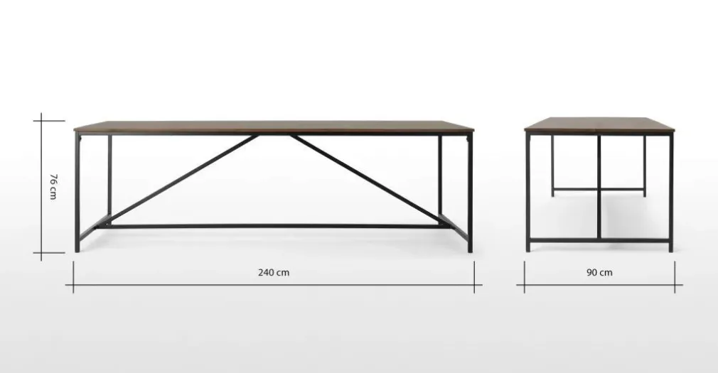 Mesa de Comedor Extra Grande Lomond – Madera de Mango
