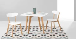 Mesa de Comedor Fjord – Roble y Blanco