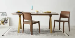 Mesa de Comedor Keaton – Nogal y Metal