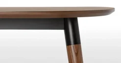 Mesa de Comedor Ovalada Edelweiss – Nogal y Negro
