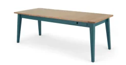 Mesa de Comedor Ralph – Roble y Azul Cerceta