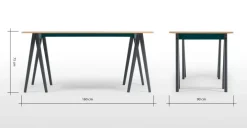 Mesa de Comedor Rectangular Hurst – Roble y Gris