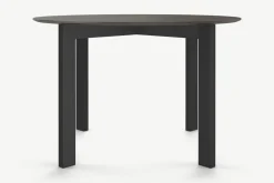 Mesa de Comedor Redonda 4 Asientos Niven – Gris y Negro