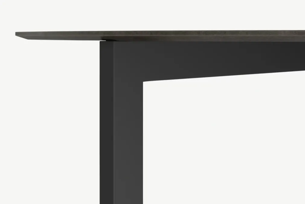 Mesa de Comedor Redonda 4 Asientos Niven – Gris y Negro