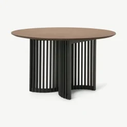 Mesa de Comedor Redonda 4 Asientos Zaragoza – Nogal y Negro