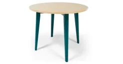 Mesa de Comedor Redonda Hurst – Roble y Azul